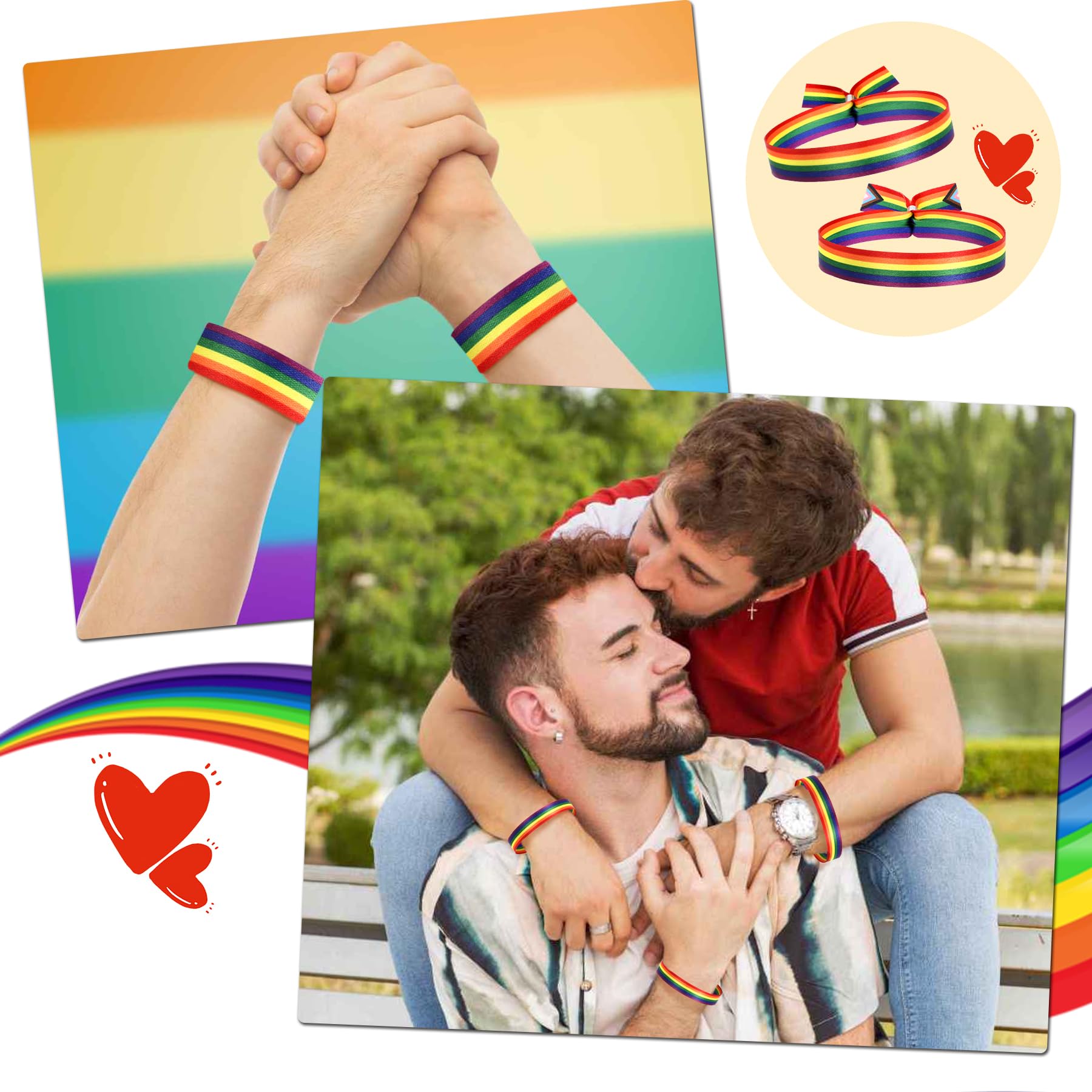 howaf-lgbt-pride-armband-regenbogen-16-st-ck-set-stoff image 6