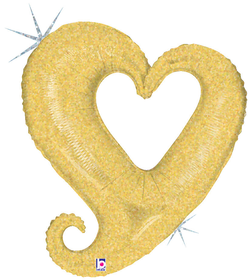 betallic-chain-of-hearts-gold-folienballon-33-zoll-herzen image 1