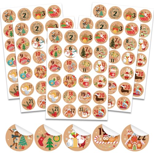 howaf-adventskalender-aufkleber-zahlen-1-24-sticker-kraft-192-stk image 8