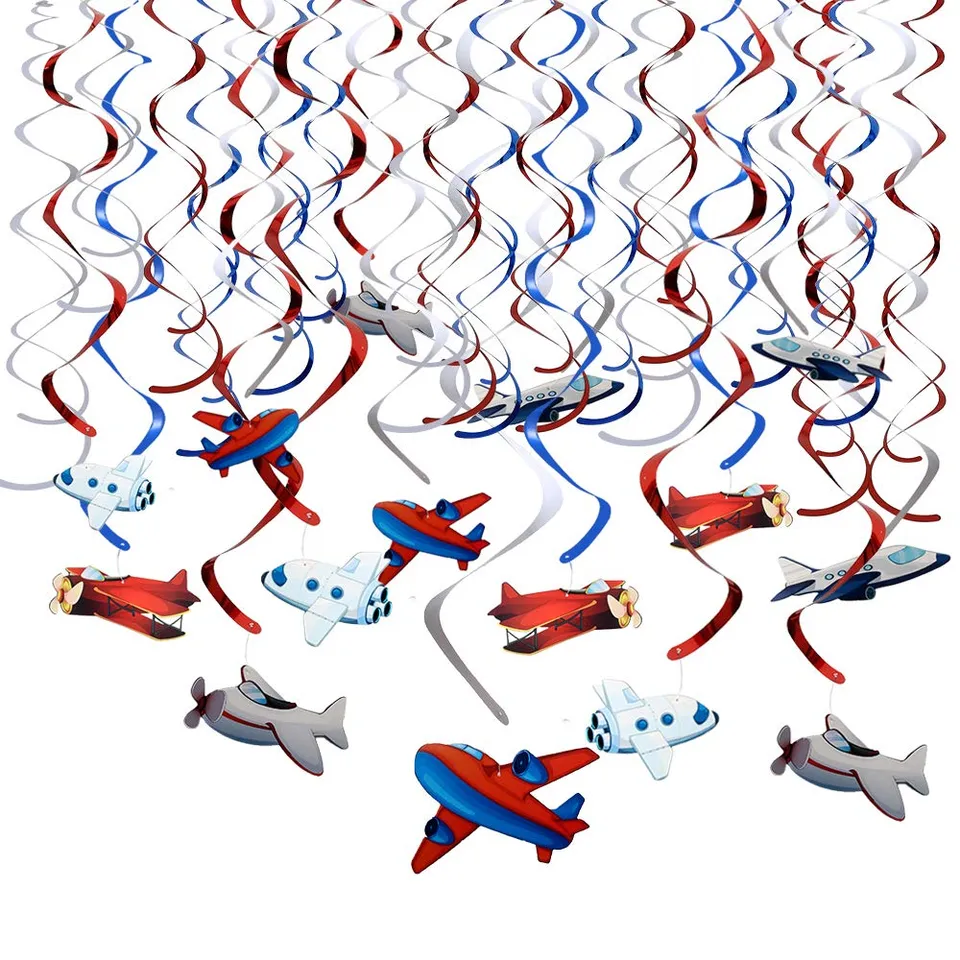 howaf-flugzeug-h-ngedeko-30-st-ck-spiralen-geburtstag image 1