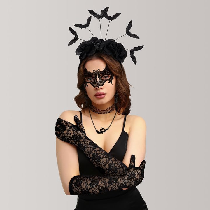howaf-fledermaus-kost-m-damen-set-5tlg-schwarz-halloween image 7