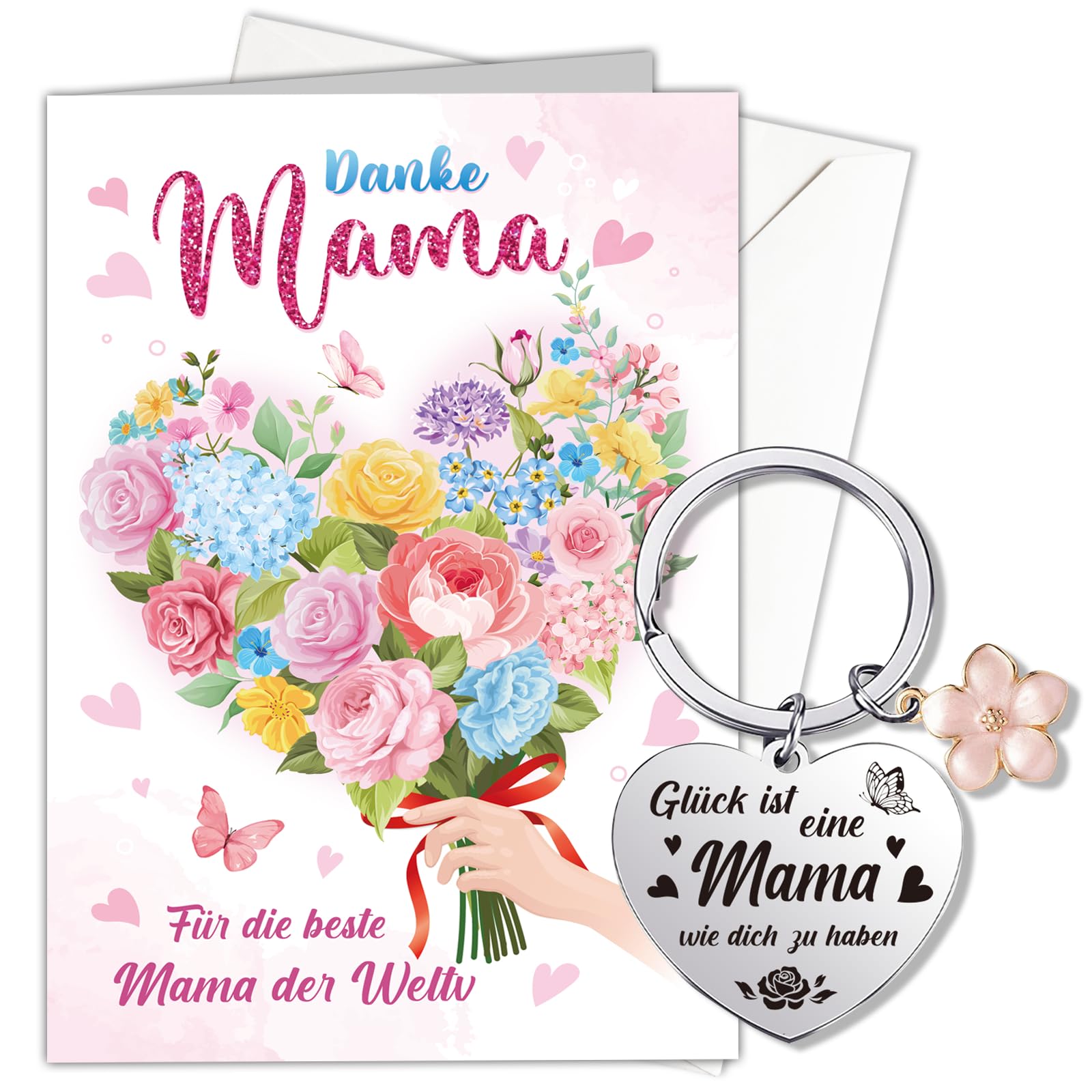 howaf-muttertagskarte-mit-schl-sselanh-nger-mama-set-a image 1