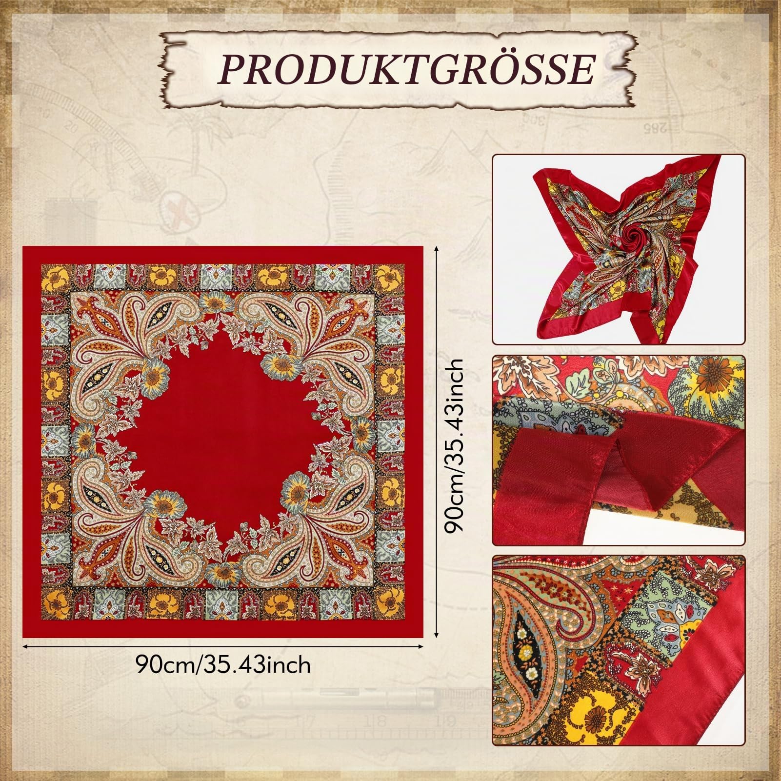 howaf-piratenkost-m-damen-rot-accessoire-set-6-teilig image 2