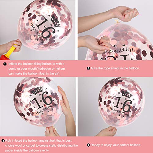 howaf-16-geburtstag-deko-luftballon-set-ros-gold-sweet-16 image 8