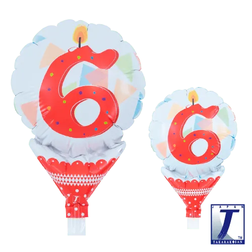 takara-upright-round-5-zoll-party-pennant-no-6-wimpel image 1