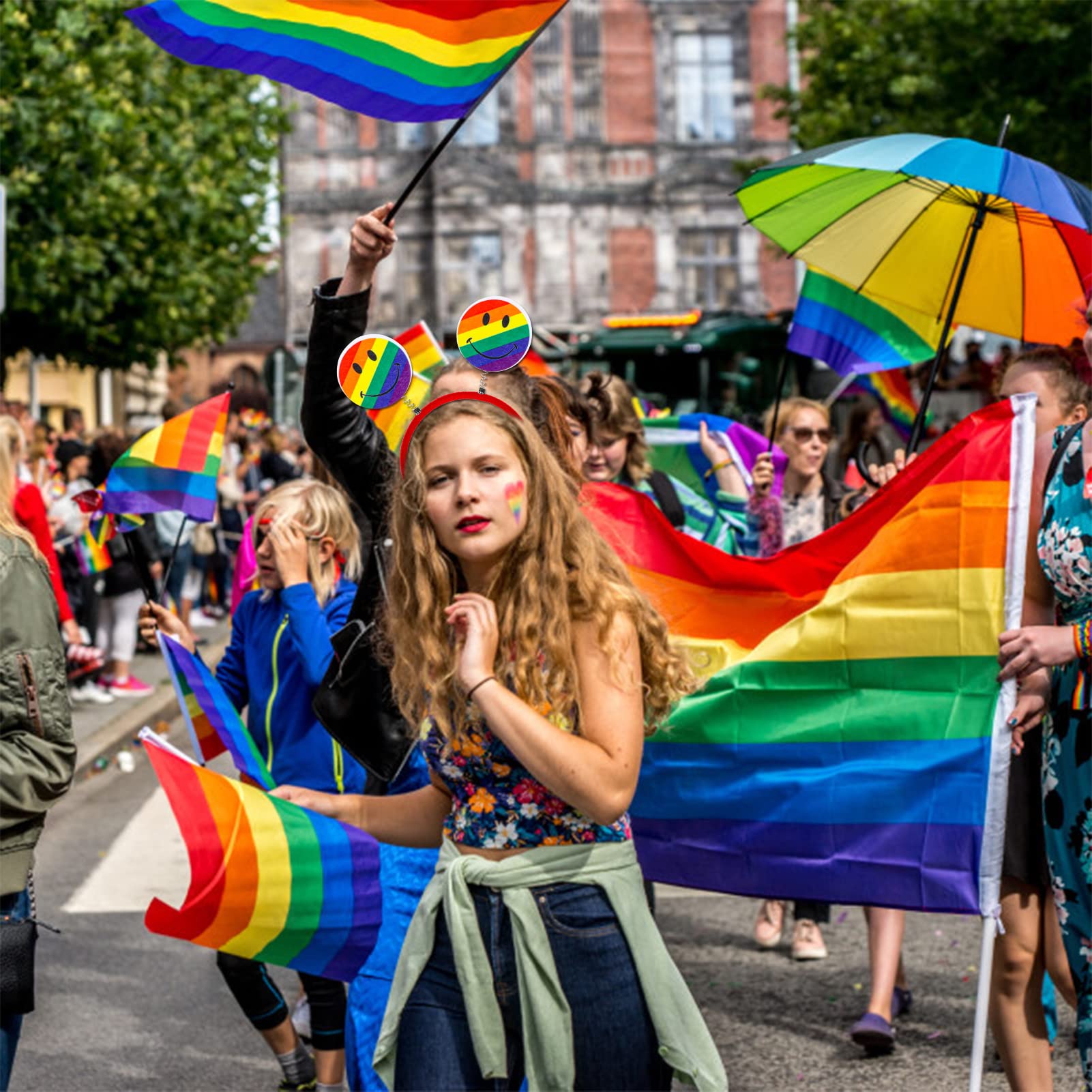 howaf-pride-haarreif-regenbogen-stirnband-4er-set-lgbtq-herz image 5