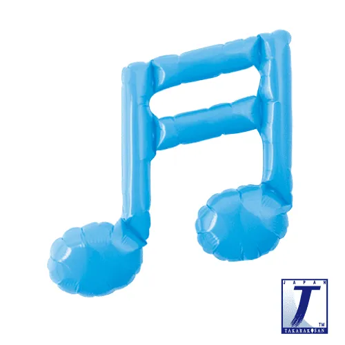 takara-ibrex-music-tone-double-folienballon-hellblau-note image 1