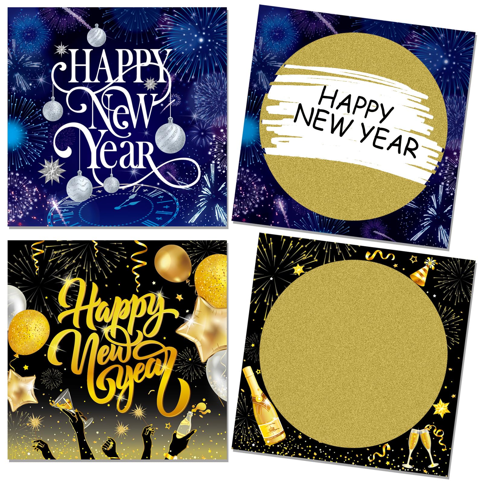 howaf-rubbelkarten-silvester-12-stk-happy-new-year-zum-beschriften image 1