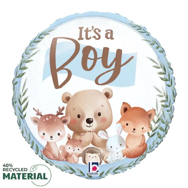 betallic-woodland-it-s-a-boy-folienballon-18-zoll image 1