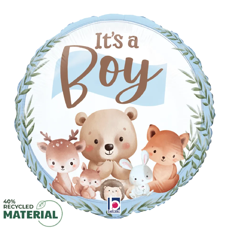 betallic-woodland-it-s-a-boy-folienballon-18-zoll image 1