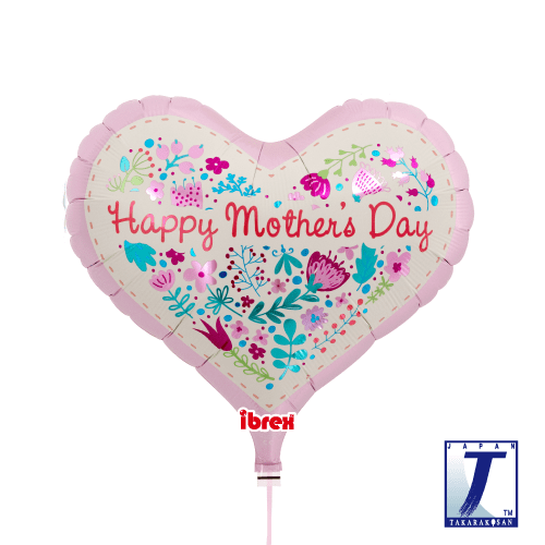 takara-ibrex-jelly-heart-folienballon-14-zoll-floral image 1