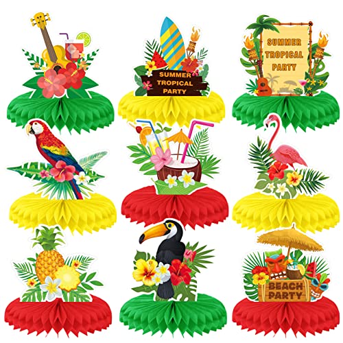 howaf-hawaii-tischdeko-waben-9-teilig-flamingo-luau image 8