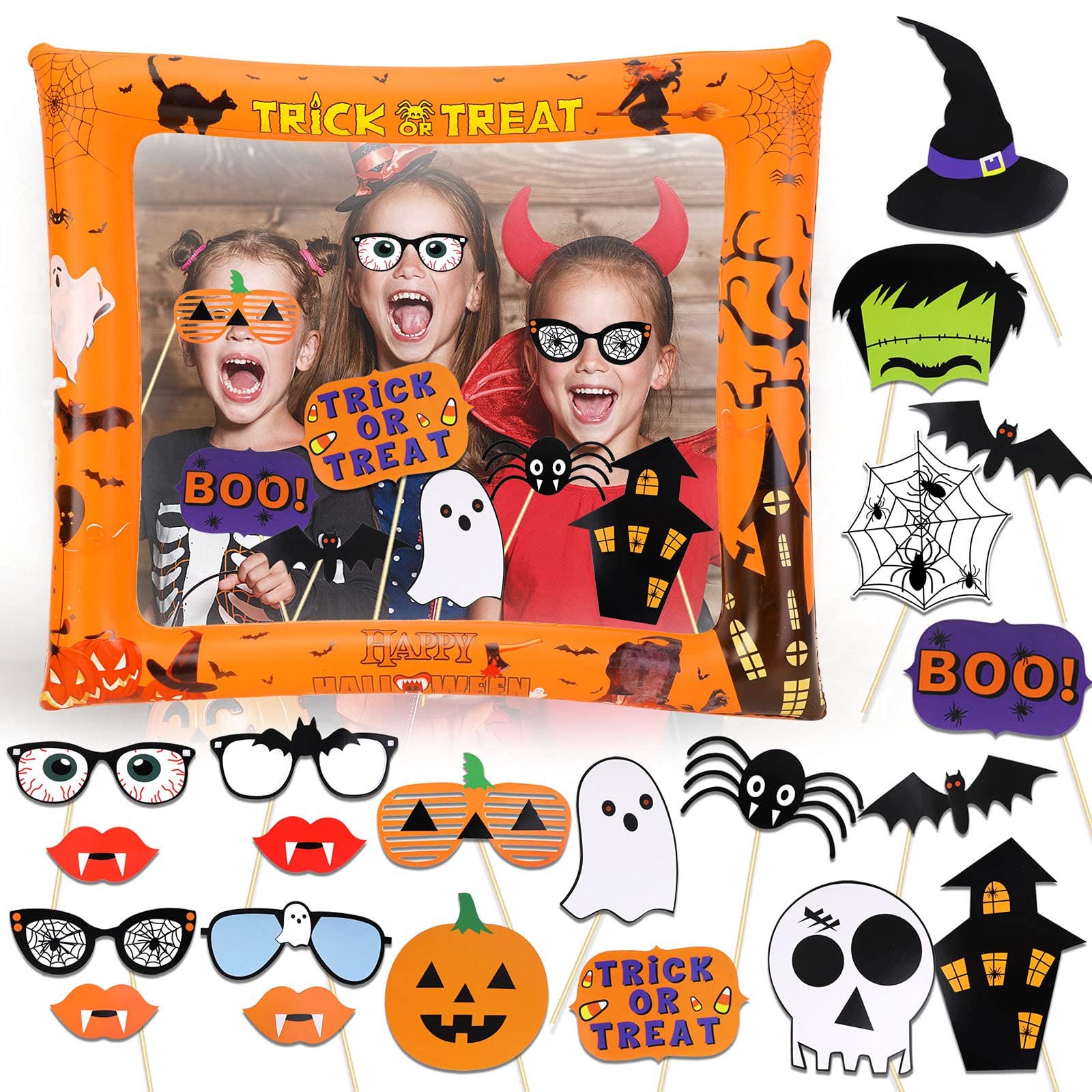 howaf-halloween-fotobox-selfie-rahmen-aufblasbar-props-22-tlg image 1
