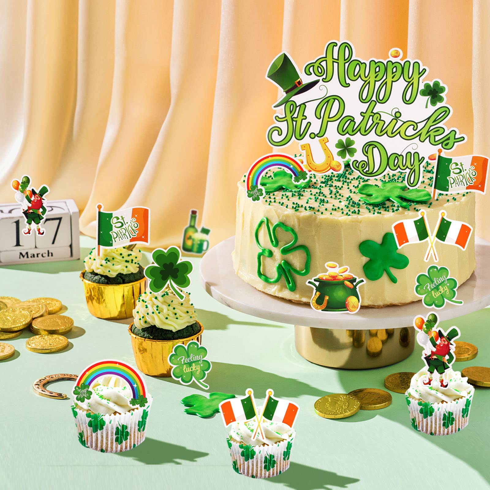 howaf-tortendeko-st-patricks-day-cake-topper-25-stk image 6