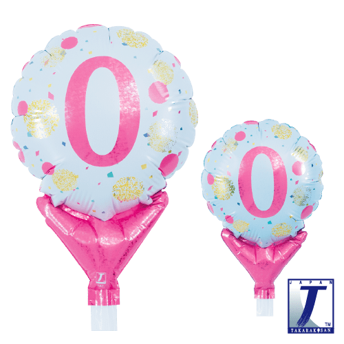 takara-upright-round-5-standballon-gold-pink-no-0 image 1