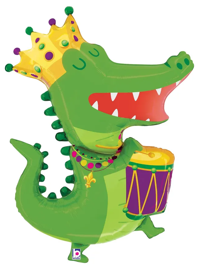 betallic-foil-balloons-mardi-gras-folienballon-37-gator image 1