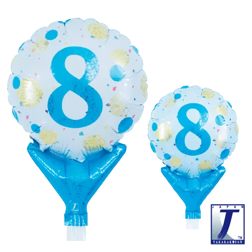 takara-upright-round-5-gold-blaue-punkte-no-8-ballon image 1