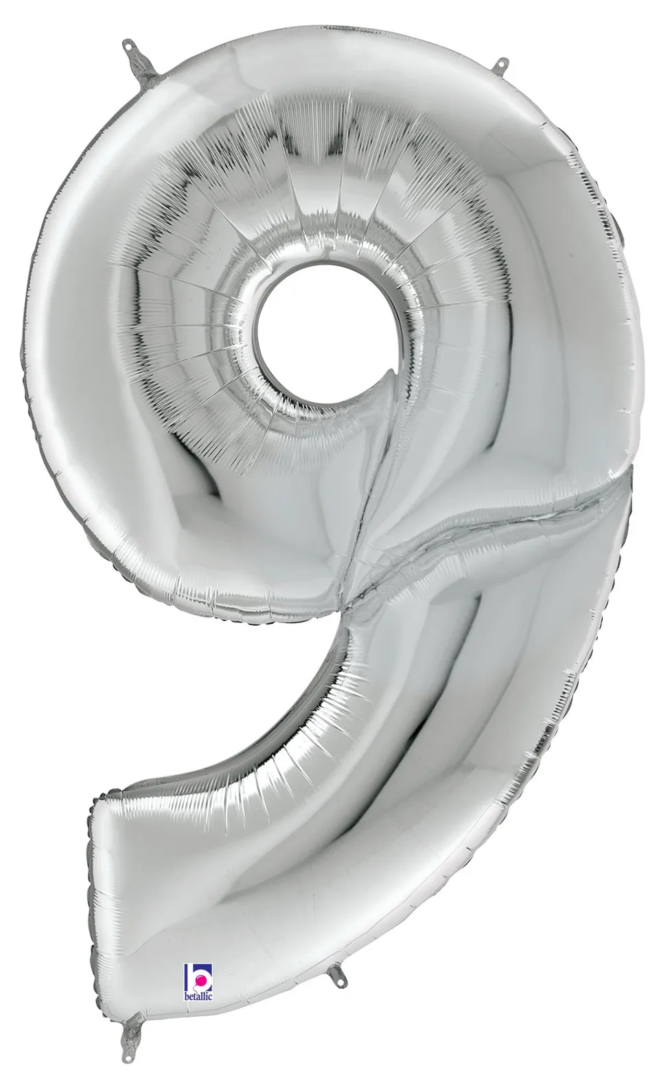 betallic-number-9-silver-gigaloon-folienballon-53-zahl-silber image 1