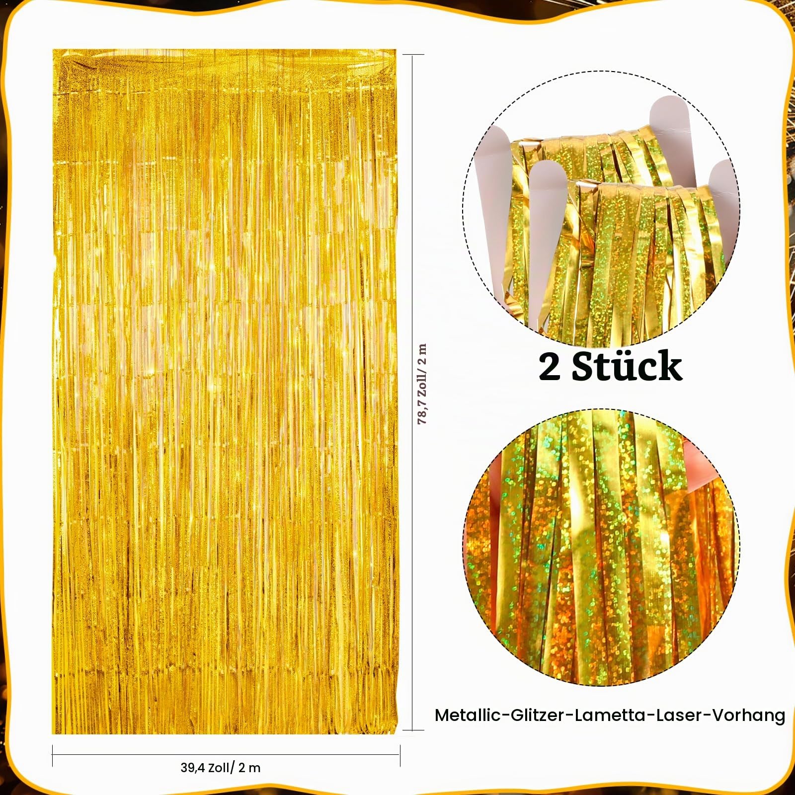 howaf-silvester-deko-2027-party-set-42-teilig-schwarz-gold image 3