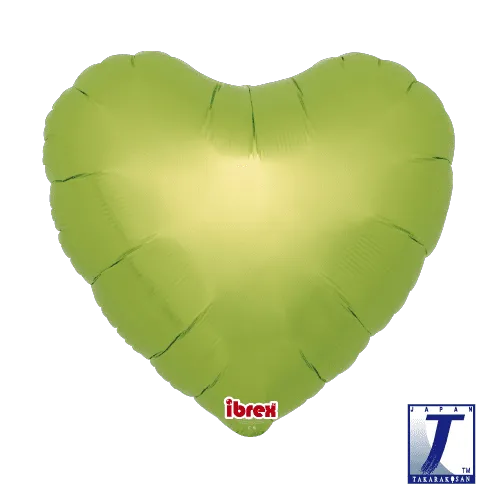 takara-ibrex-heart-18-zoll-folienballon-metallic-limettengr-n image 1