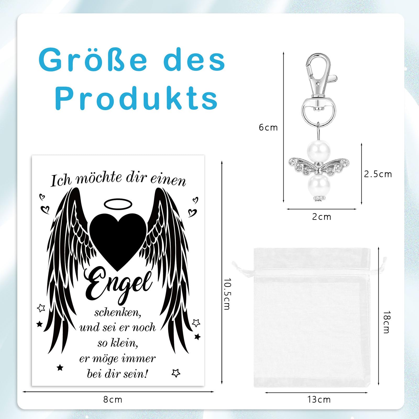 howaf-schutzengel-anh-nger-set-10-stk-mit-beutel-und-karte image 2
