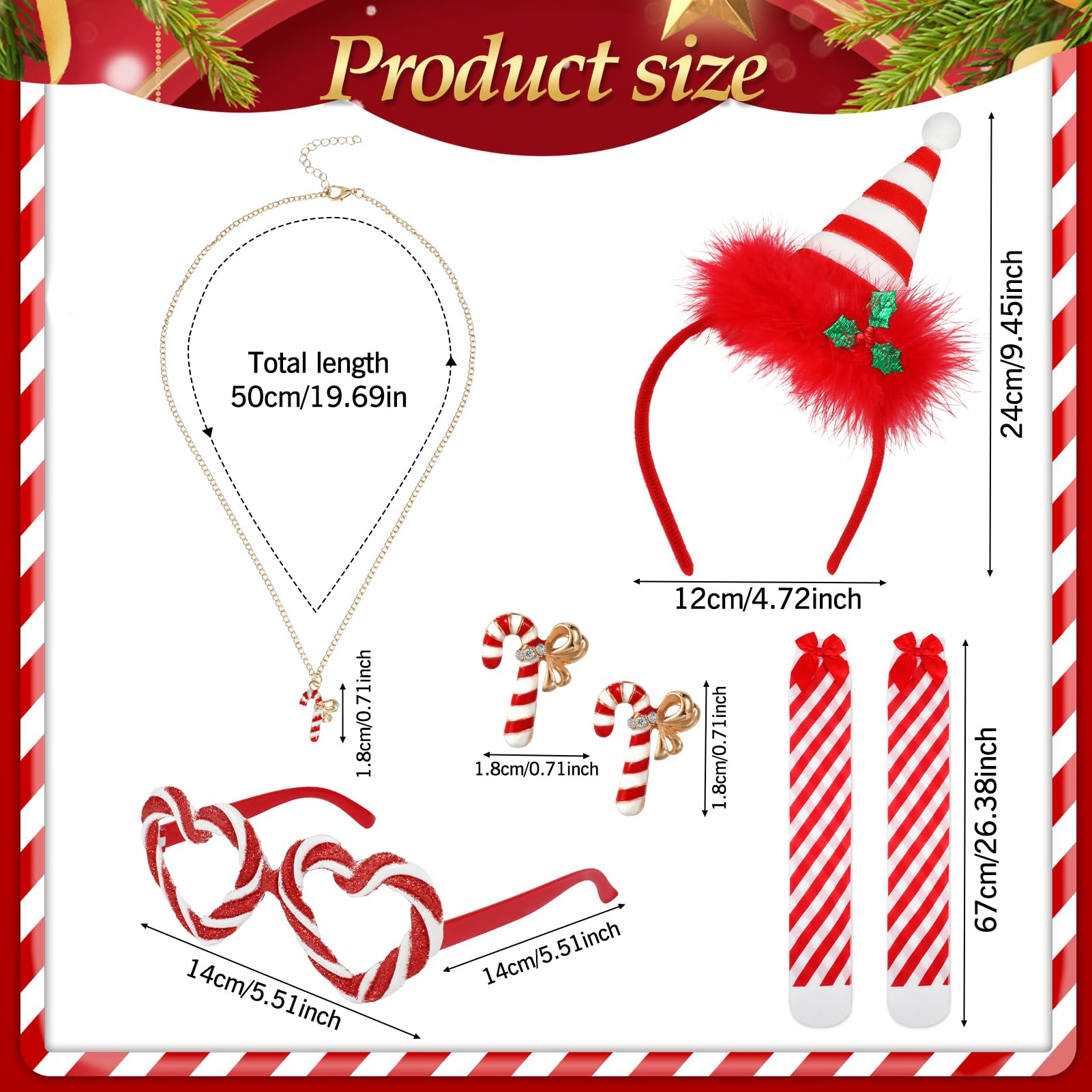 howaf-zuckerstange-weihnachtskost-m-set-rot-einheitsgr-e-5-teilig image 2