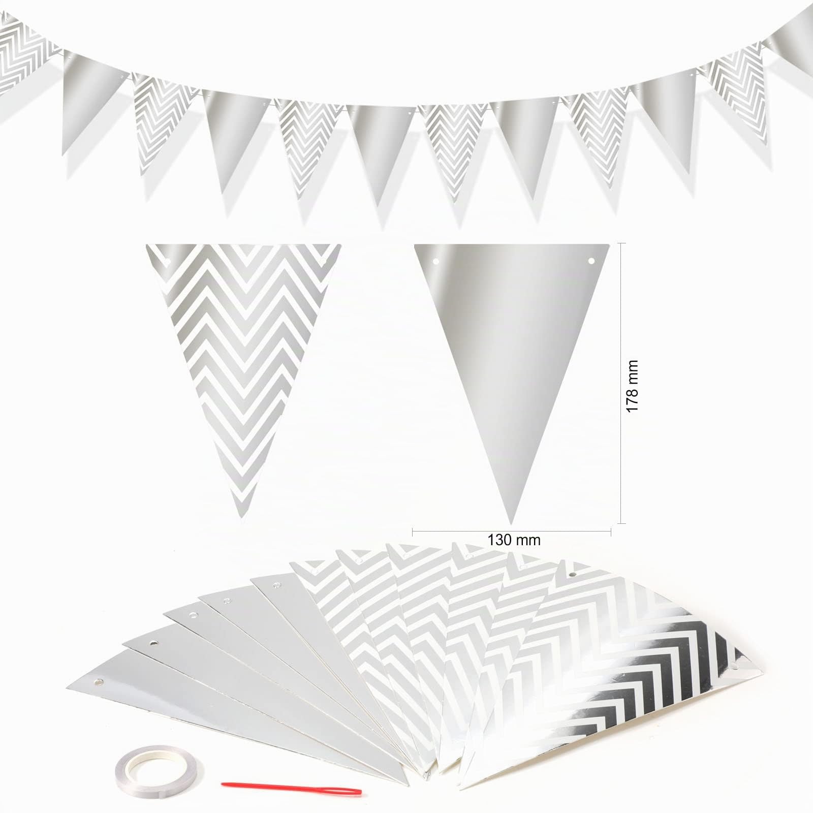 howaf-silvester-deko-2027-silber-happy-new-year-ballons-banner image 4