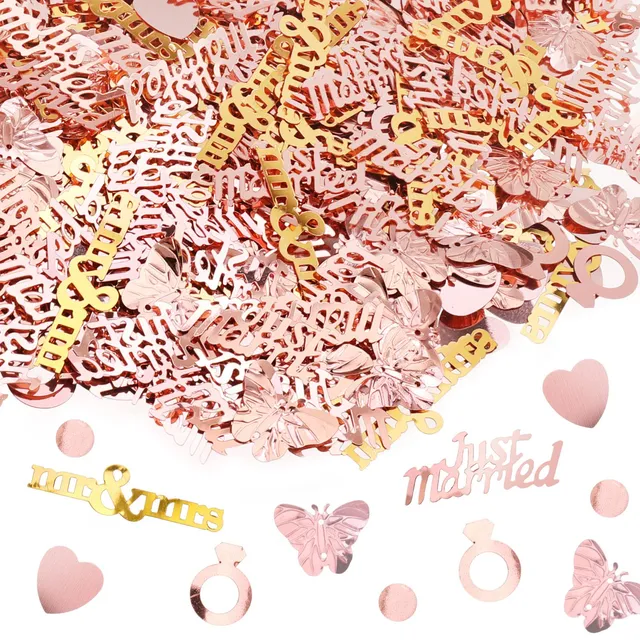howaf-hochzeit-streudeko-konfetti-ros-gold-70g-mr-mrs image 1
