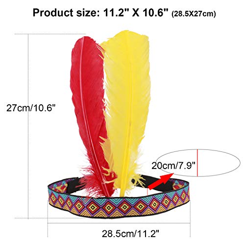 howaf-indianer-kopfschmuck-feder-stirnband-3er-pack-kost-m image 8