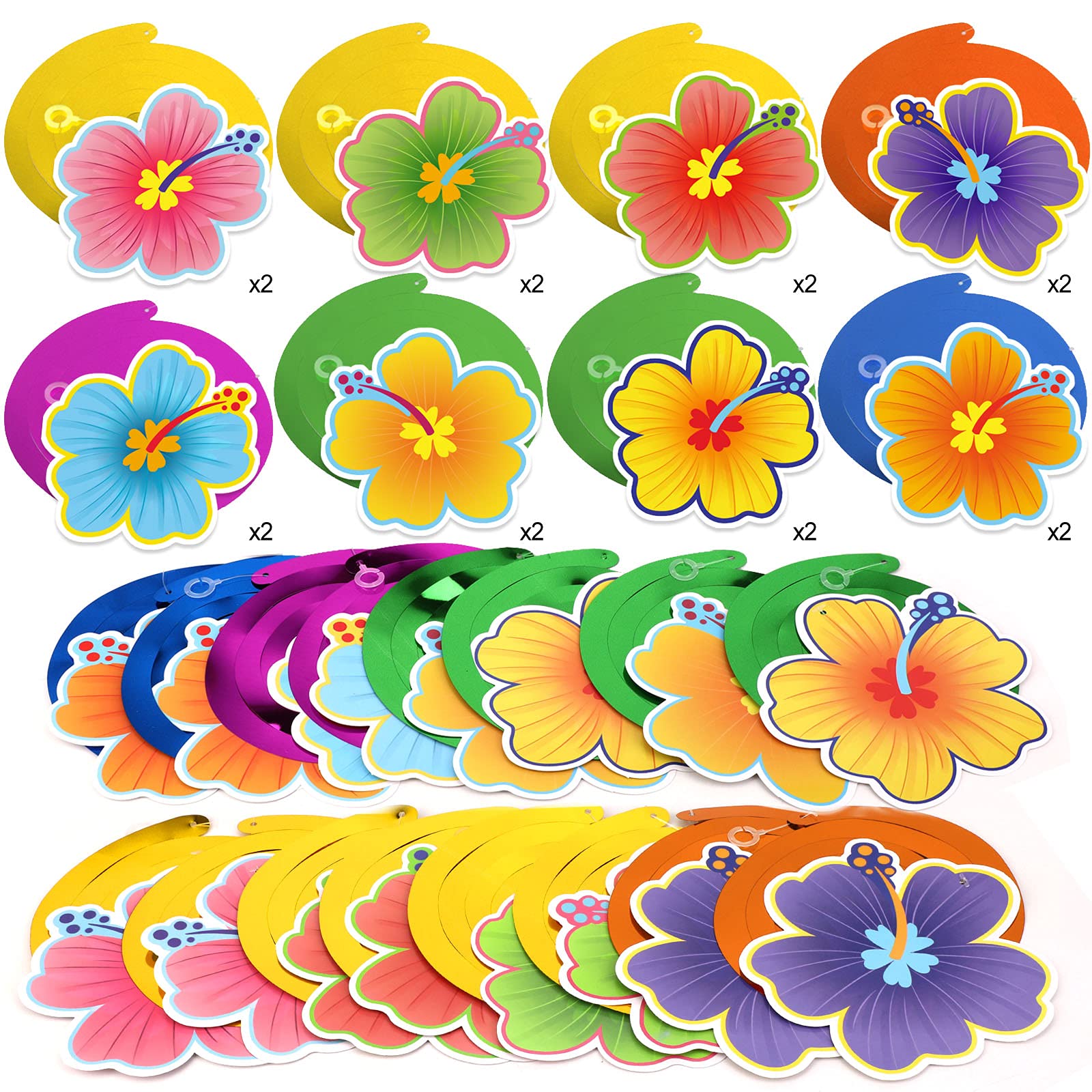 howaf-hawaii-h-ngedeko-30-tlg-hibiskus-spiral-girlande-bunt image 3