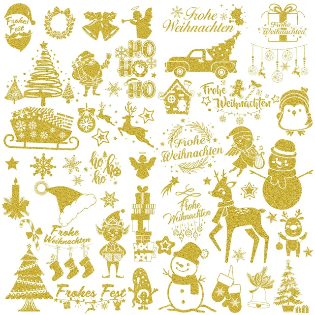howaf-weihnachtssticker-glitzer-gold-150-st-ck-6-b-gen image 1