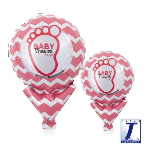 takara-upright-round-5-zoll-ballon-baby-shower-girl-rosa image 1