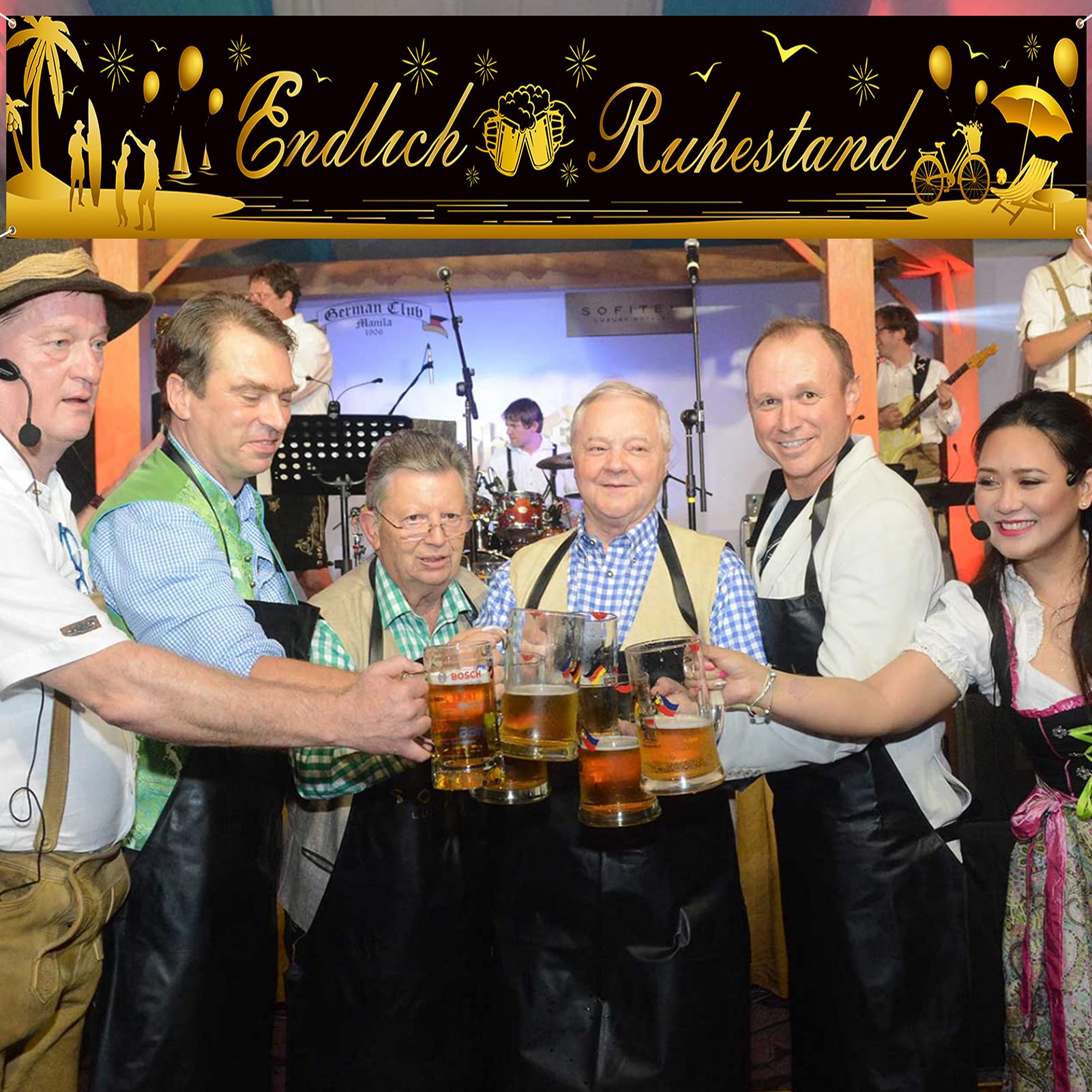 howaf-endlich-ruhestand-banner-stoff-schwarz-gold-270cm image 7