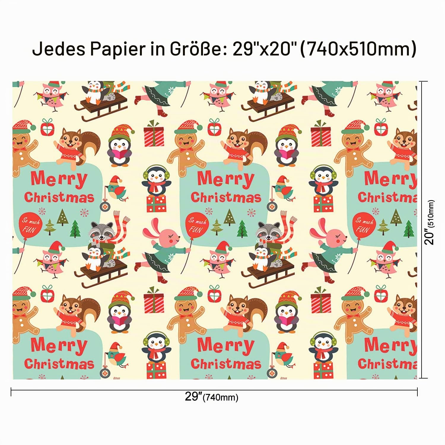 howaf-geschenkpapier-weihnachten-stile-a-12-blatt-70x50cm image 3