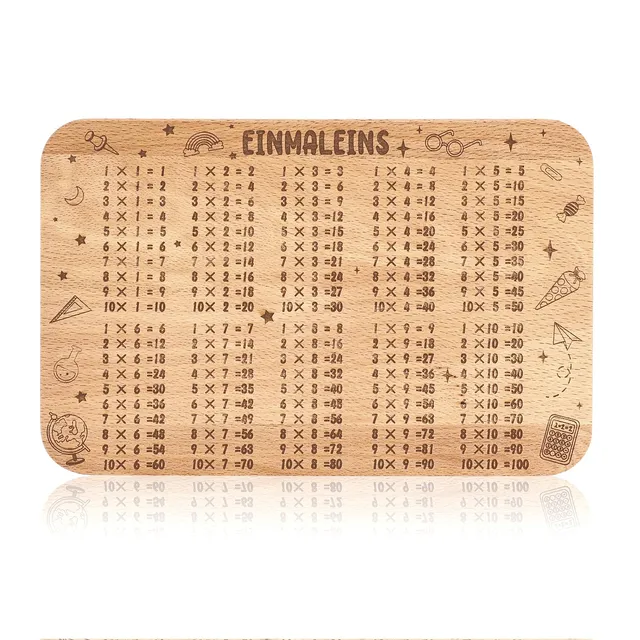 howaf-fr-hst-cksbrett-einmaleins-holz-23x15cm-einschulung image 1
