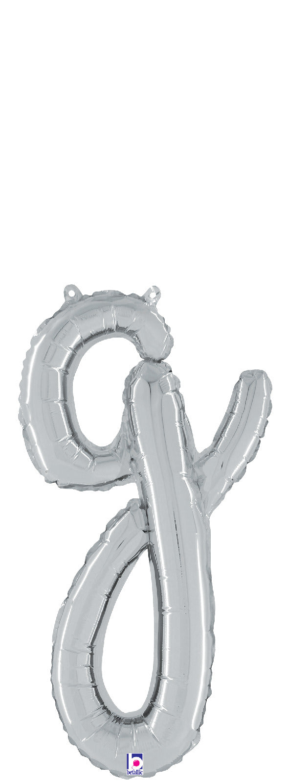 betallic-foil-balloons-script-buchstabe-g-folienballon-silber-61-cm image 1