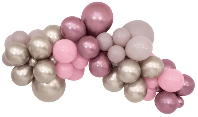 betallic-sparkling-pink-garland-folienballon-set-67-ballons image 1