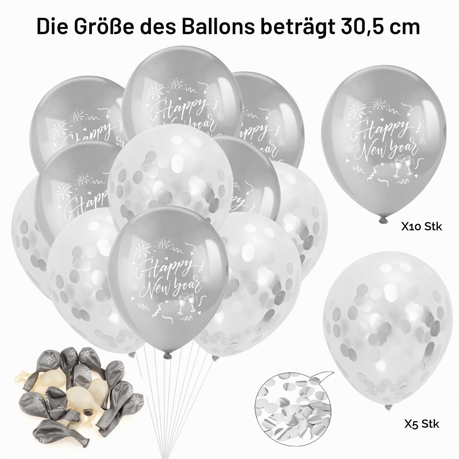 howaf-silvester-deko-2027-silber-happy-new-year-ballons-banner image 3