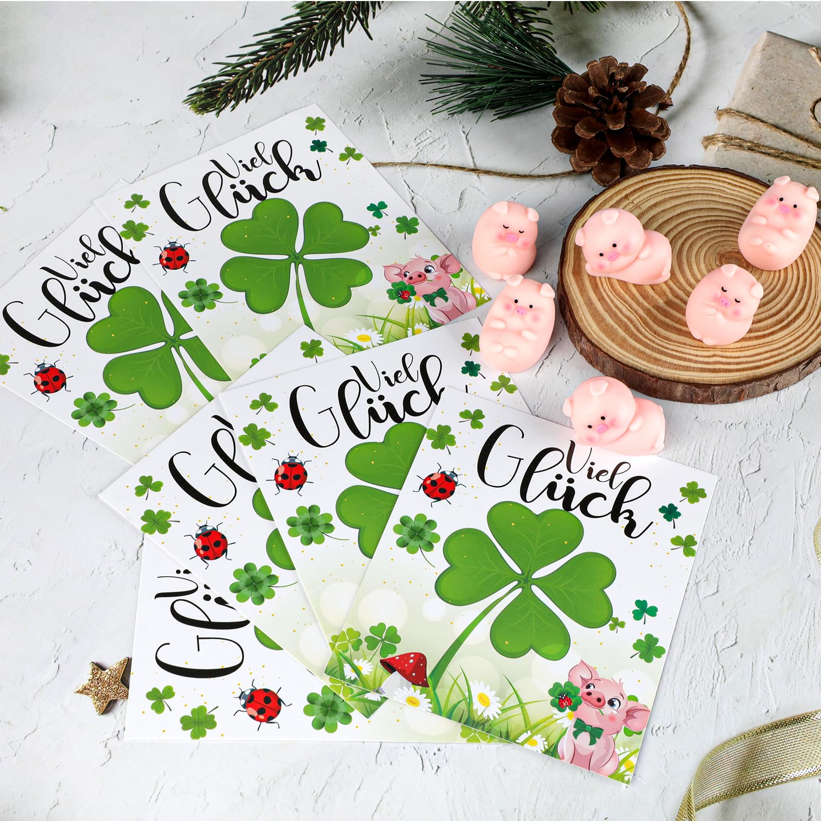 howaf-gl-cksschwein-rosa-6er-set-mit-neujahrskarten image 4