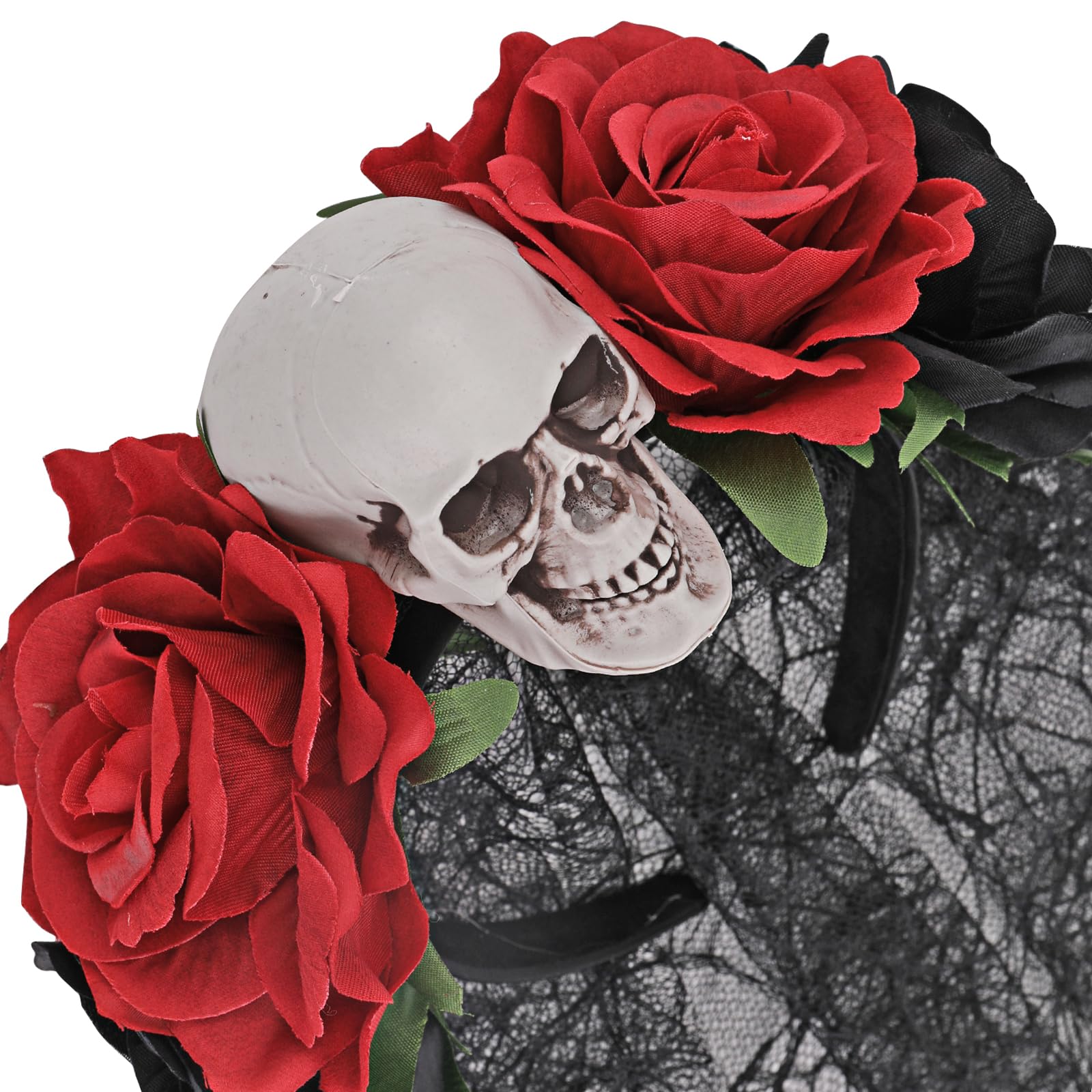 howaf-tag-der-toten-haarreif-schwarz-mit-schleier-und-tattoo image 5