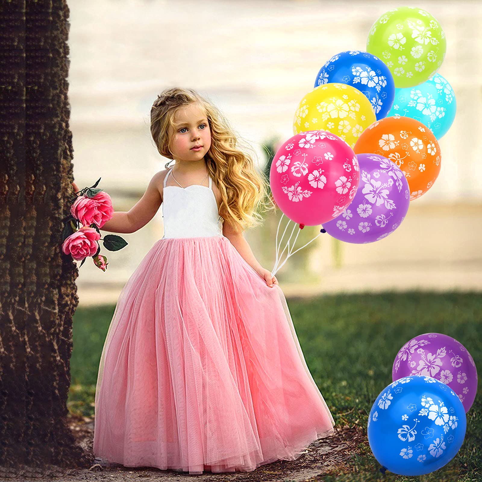 howaf-hawaii-luftballons-35-stk-latex-hibiskus-bunt-12-zoll image 4
