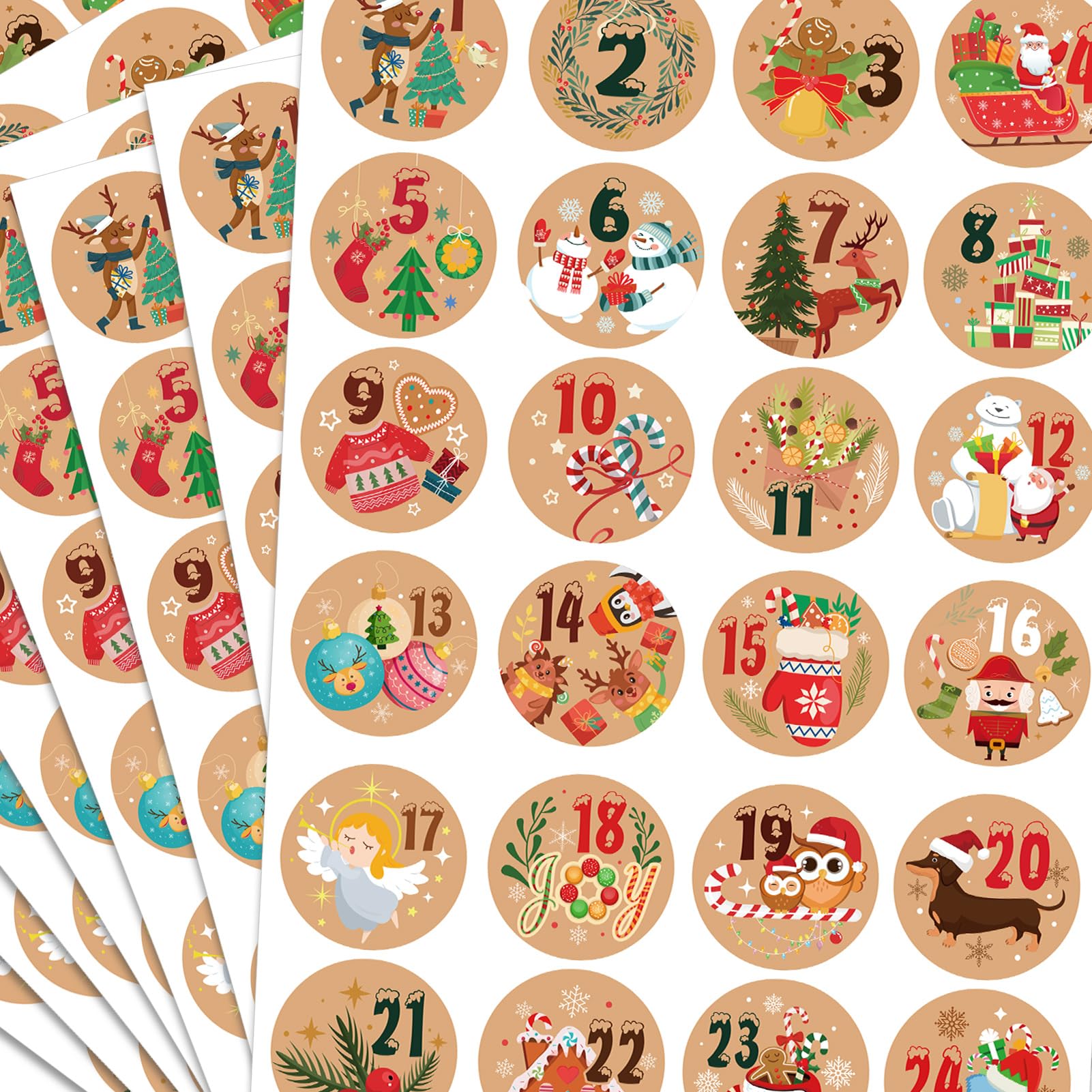 howaf-adventskalender-aufkleber-zahlen-1-24-sticker-kraft-192-stk image 3