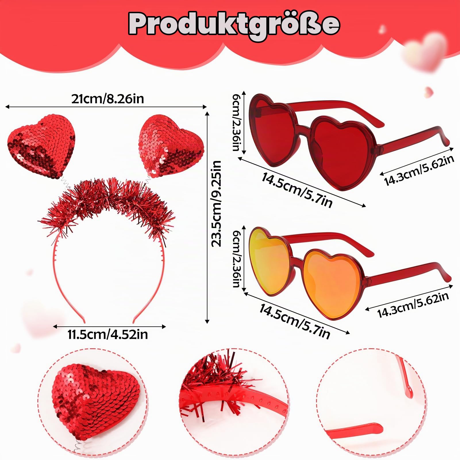 howaf-herz-haarreif-set-rot-5-teilig-valentinstag-amor image 2