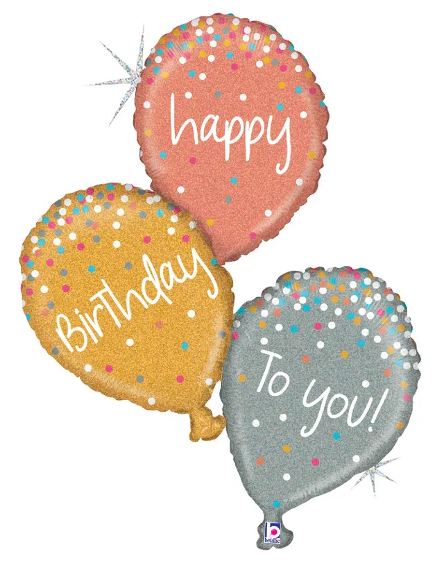 betallic-rose-gold-birthday-folienballon-32-holografisch image 1