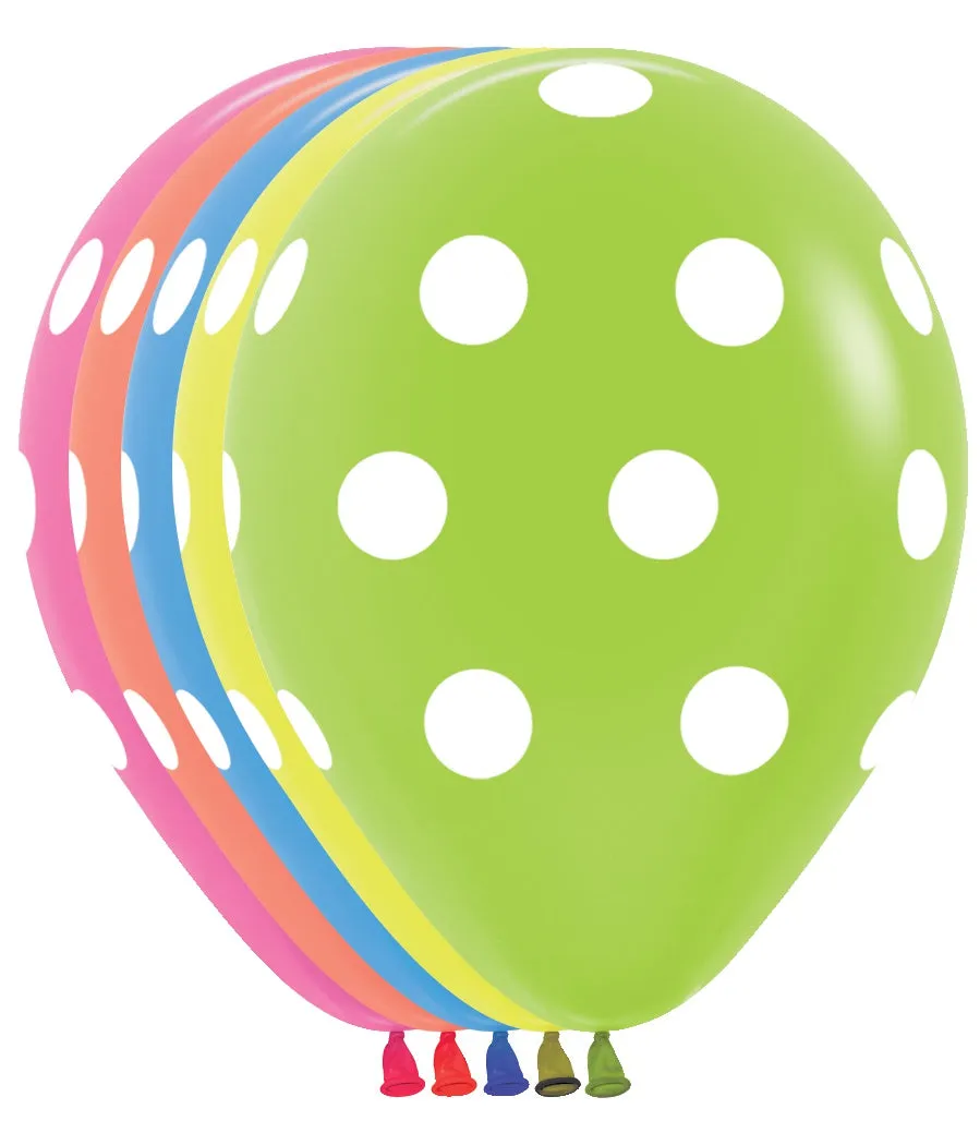 betallic-neon-polka-dots-latexballon-11-mix-50er-bedruckt image 1