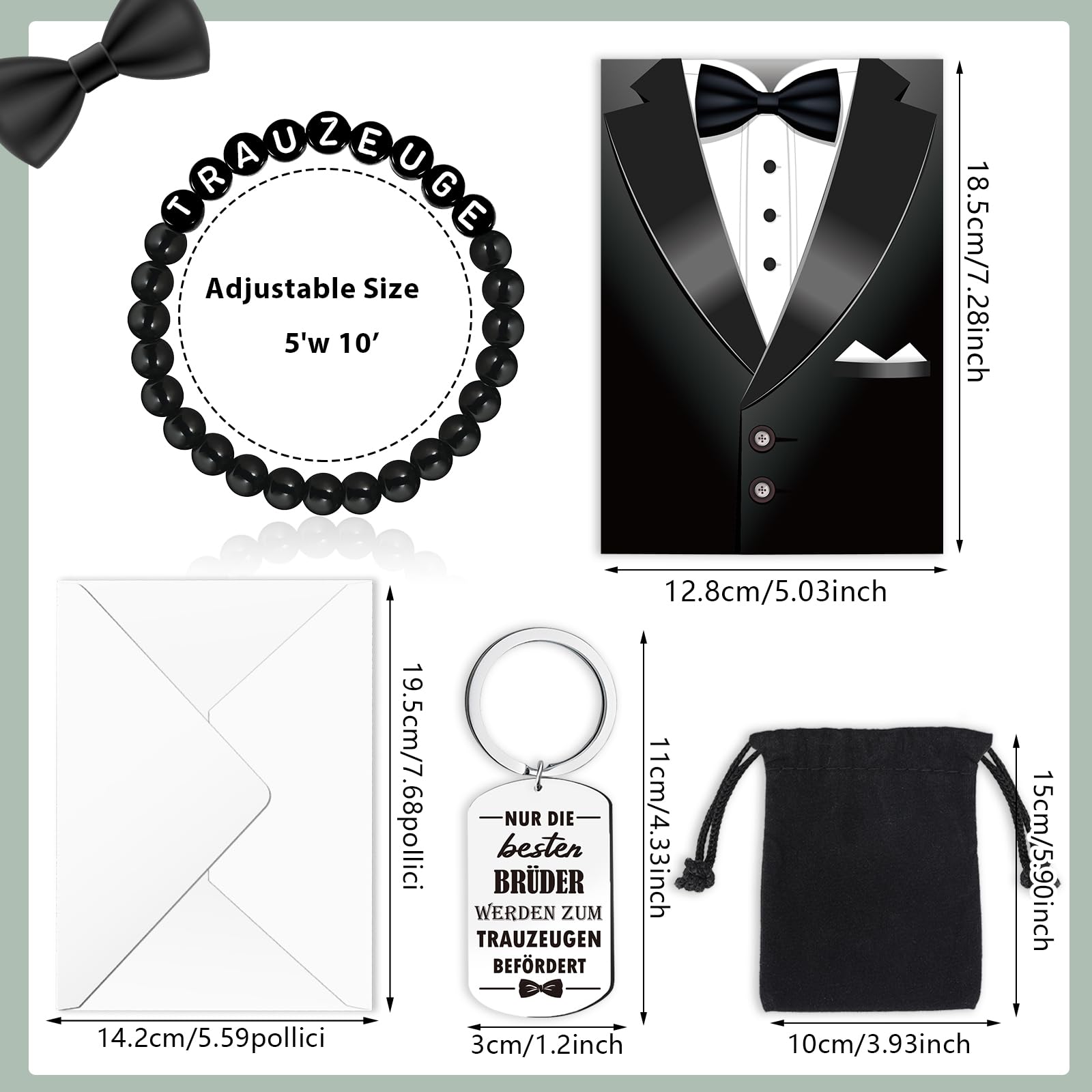howaf-trauzeuge-fragen-set-karte-armband-schl-sselanh-nger image 2