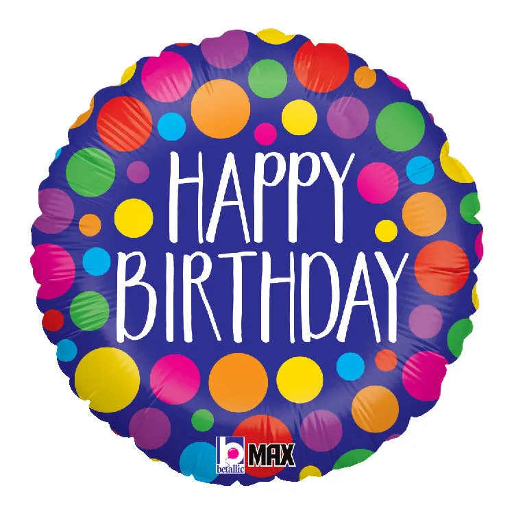 betallic-foil-polka-dot-birthday-folienballon-18-punkte image 1