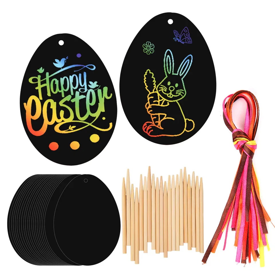 howaf-ostern-kratzbild-osterei-20-st-ck-bastelset image 1