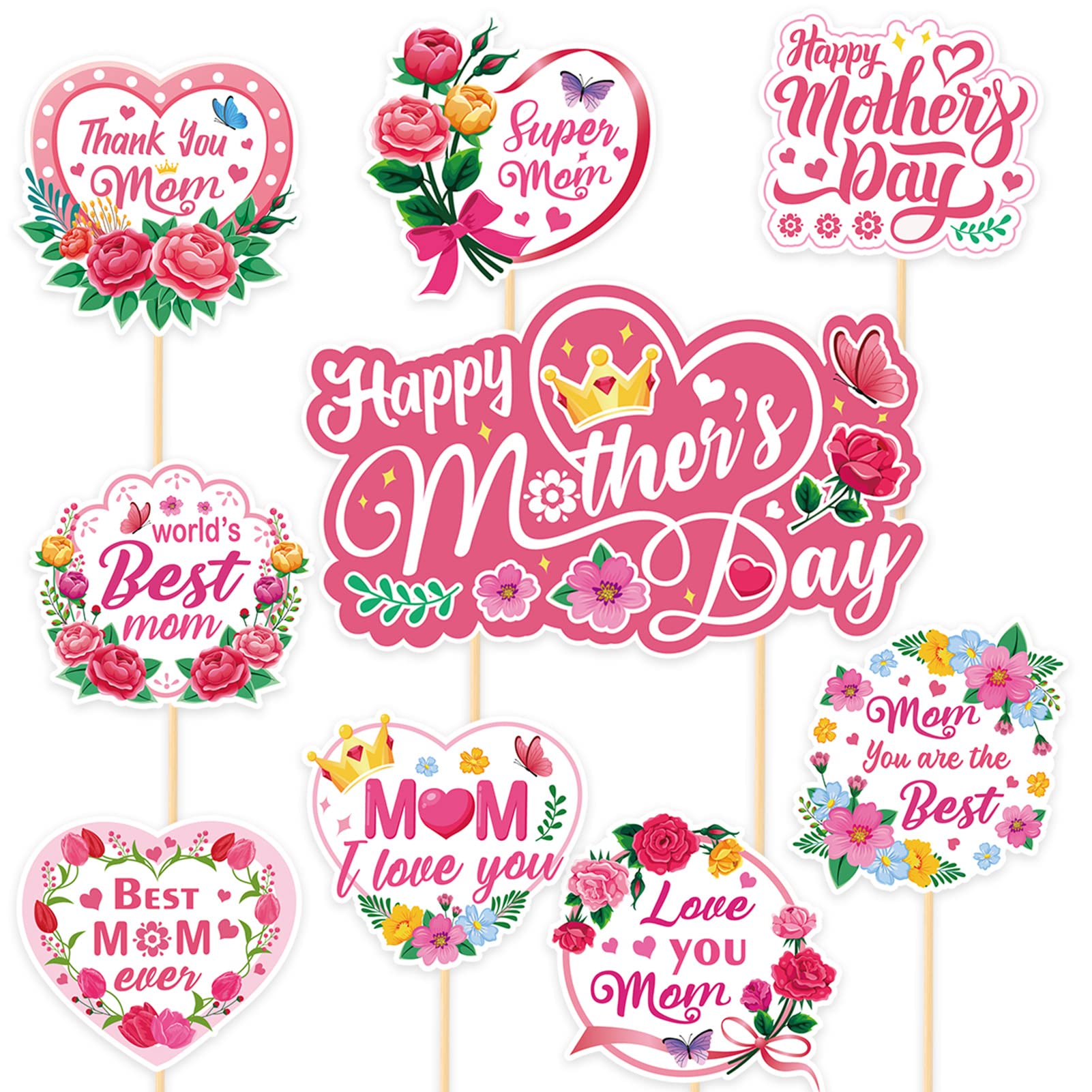 howaf-muttertag-tortendeko-cake-topper-25-st-ck-blumen image 2