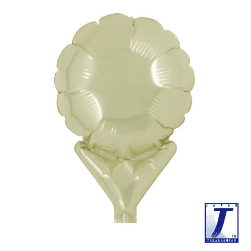 takara-upright-round-5-zoll-luftballon-metallic-ivory image 1